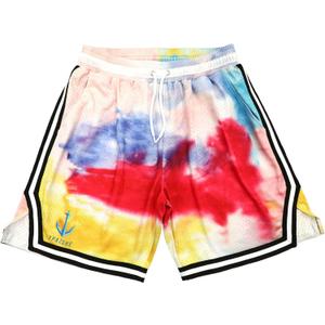 Men Basketball Shorts Graphic Mesh Drawstring Retro Sport Workout Gym Running Athletic Shorts (Medium, A014)