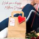 2 x 50 PCS Mother's Day Gift Tags - 2.1" x 3.5" Floral Hanging Paper Tags with String - A Little Treat for A Mom So Sweet - Happy Mother's Day Thank You Gifts Bags Wrap Party Favor - A01