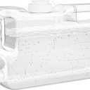 Refrigerator Water Dispenser 1.1 Gallon Bottle with Spigot - BPA Free Plastic Slim Water Jug with Spout Leak Proof | Refillable Fridge Water Container, Convenient Handles (Clear)