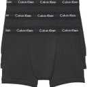 Calvin Klein Men's Cotton Stretch 3-Pack Boxer Brief (Black, L)