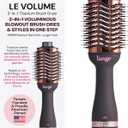 L'ANGE HAIR Le Volume 2-in-1 Titanium Brush Dryer Black | 75 MM Hot Air Blow Dryer Brush in One with Oval Barrel | Hair Styler for Smooth, Frizz-Free Results for All Hair Types (Black - 75MM)
