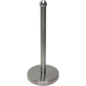 Linen Store Paper Towel Holder Stainless Steel Matte Finish with Anti-Slip Base, Sturdy, Rust-Resistant Kitchen Countertop Organizer, Fits Standard Paper Towel Rolls
