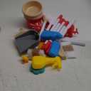 Kids Mini Cleaning Toy Set 13 Piece Toddler Cleaning Kit with Broom, Mop, Storage Rack, Cleaning Bucket, Wet Floor Sign & More, Housework Pretend Play Gift for Girl Boy