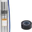 WASSERMANN 4" Deep Well Submersible Pump with 10FT Cable,1HP,115V/60HZ,34GPM,196FT Head,Stainless Steel Single-Phase Water Well Pump for Cities Farmland Irrigation and Home Use