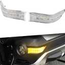 LED Turn Signals Fog Light Side Auxiliary Running Light Fit for Gold Wing GL1800 20182022 Front Fairing Lights (Chrome Shell Clear Lens)