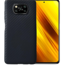 Compatible with Xiaomi Poco X3 X3 Pro X3 NFC Matte Carbon Fiber Pattern for Woman, Man, Elegance and Simplicity, Soft TPU Slim Mobile Cell Phone Case Cover Casing para Funda (Black)