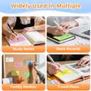 Index Cards 3x5 Inches, 250 PCS, Colored Flash Cards With Ring, Punched Lined Study Card Ruled Flashcards Notecards, Ruled Front And Blank Back, Note Card for School, College And Home