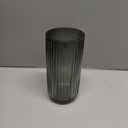 WHJY Cylindrical Gray Glass Vase, Vintage Flower Vase, Hand Blown Glass Vase, Decor for Dining Table Centerpiece Décor 7.5 inches