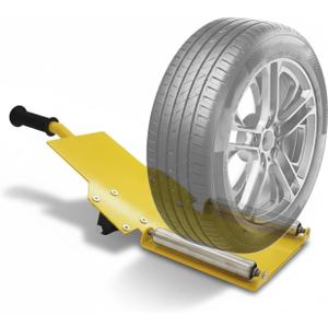Portable tire Lifting Tool & Tire Jack Tool - Retractable Handle Tire Mounting Aid with Rollers - Effortless Car, Truck, SUV Tire Changing Tool - Up to 120 lbs Wheel Install & Removal