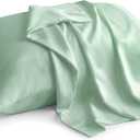 BEDELITE Pillow Cases Queen Size Set of 2, Rayon Derived from Bamboo, Cooling Pillow Cases for Hot Sleepers & Night Sweats, Breathable and Silky Soft Envelope Pillowcases(Mint Green, 20"x30")