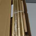 OLV 2 Pack Gold Industrial Curtain Rods for Windows 48 to 84 Inch(4 to 7 Feet), 1 Inch Diameter Blackout Wrap Around Adjustable Heavy Duty Window Drapery Rods, Indoor and Outdoor