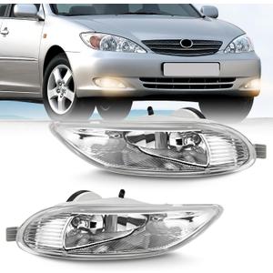Nilight Fog Light Assembly Compatible with 2002 2003 2004 Toyota Camry 2005 2006 2007 2008 Toyota Corolla 2002 2003 2004 Toyota Camry Fog Lamps Replacement Clear Lens with 9006 12V 55W Bulbs