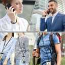 VVAAGG Cell Phone Lanyard for iPhone: Crossbody Phone Strap Adjustable Neck Wrist Strap Anti Theft Long Lanyard Travel Essential for Women Most iPhone and Android Smartphones