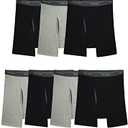Men's Black and Grey Briefs, 7 Pieces, L