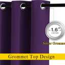 NICETOWN Insulated Curtains Blackout Draperies - Window Treatment Blackout Curtains/Drapes for Bedroom/Living Room Window (63 inches Long, 2 Panel Set, Royal Purple)