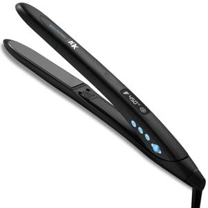 Bio Ionic 10X Styling Iron, Hair Straightener with 1" Sonic Vibrating Plates, Flat Iron with Ion Generating Mineral Complex, Versatile Styler for Wavy & Straight Hairstyles (Black)