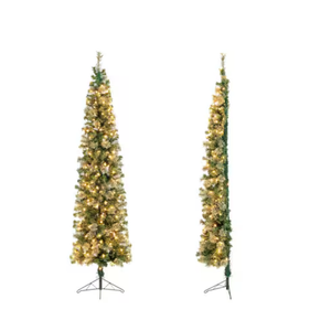 7-ft Pre-lit Slim Artificial Christmas Tree