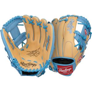 Rawlings | Select Pro Lite Series Francisco Lindor Youth Baseball Glove | 11.5" | Right Hand Throw | Camel/ Columbia Blue