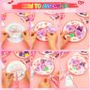 2 x Valentines Day Gifts for Kids, 24 Pack Stationery Toys Gift Classroom Prize with Valentines Day Cards Class Valentines Gifts for Classroom School Boys Girls Party Favors Exchange (Rose)