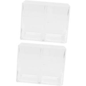 2pcs Transparent Acrylic Pen Organizer Stylish Brush StorageBucket for Makeup Brushes Pencils and Cosmetics Compact and Durable Design for Home and Office Use
