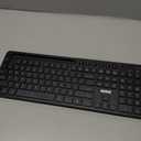 Wireless Keyboard and Mouse Combo, MARVO 2.4G Ergonomic Wireless Computer Keyboard with Phone Tablet Holder, Silent Mouse with 6 Button, Compatible with MacBook, Windows (Black)