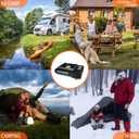 Propane or Butane Stove with Windblocker, 10,000 BTU Dual Fuel Propane Stove for Camping, Automatic Ignition Gas Portable Stove with Propane Adapter Hose Carrying Case for Outdoor (Fuel Not Included)