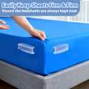 Upgrade 4Pcs Bed Sheet Holders for Corners, Lock Sheet Holders, Fitted Sheet Holders Keep Sheets Firm & Tight,Durable Heavy Duty Bed Sheet Clips, Sheet Locks, Sheet Fasteners Clips No More Loose Sheet