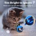 2 x Moving Ball Cat Toys with Feather Tail, Rechargeable 2025 New Interactive Toy with Remote Control for Indoor Cats Exercise, Smart Interactive Kitten Rolling Ball (Blue)