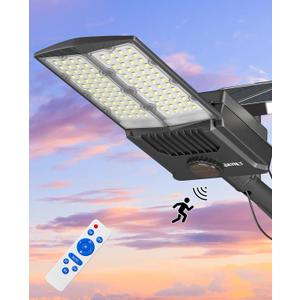JAYNLT Y-10500W Solar Street Lights Outdoor,6500K 750000LM High Power Parking Lot Lights Commercial Dusk to Dawn, IP67 Waterproof Solar Security Flood Lamps Motion Sensor for Parking,Road