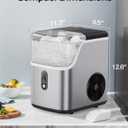 Silonn Nugget Ice Maker Countertop, Chewable Pellet Ice Machine with 33lbs Daily Produce, Pebble Ice Maker for Home Kitchen Office