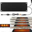 Snow Melting Mats Outdoor 10x30 Inch, Double No-Slip Rubber Heated Driveway Mats for Winter Snow Removal, 2 in/h Ice Melting Mats with Power Cord for Stairs, Walkways, Decks & Sidewalks,1PC