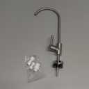 Drinking Water Faucet,Easy to Install Sink Water RO Faucet,Lead-Free Reverse Osmosis Faucets for Kitchen Bar Sink,Brushed Nickel SUS304 Stainless Steel (Medium)