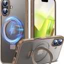 Chicfun 3-in-1 [Magnetic+Kickstand+Ring Holder] for iPhone 16 Plus Case with Stand Ring Holder,Compatible with MagSafe, Military Shockproof Kickstand Case iPhone 16 Plus Desert Titanium