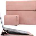 HYZUO 13.3-14 Inch Laptop Sleeve Case with Stand Feature for MacBook Pro 14 M5/M4/M3/M2/M1 2026-2021, MacBook Pro/Air 13.3, 13.5" 13.8" Surface Laptop, HP Spectre X360 13/14, Pink