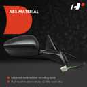 A-Premium Right Passenger Side Power Door Mirror - Compatible with Honda Accord 2018 2019 2020 2021 2022 - Non-Heated, Manual Folding, Black (Paint to Match), w/ 3-Pin Connector, Replace# 76208TVAA02