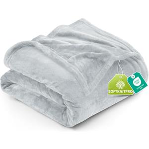 Utopia Bedding Fleece Blanket Queen Size Light Grey (90x90 Inches) Ultra Soft Warm Lightweight Microfiber Breathable Anti-Static Cozy Bed Blanket, All-Season Home Decor Gift for Men & Women