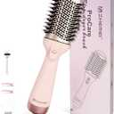 1300W Hair Dryer Brush,4 in 1 Blow Dryer Brush Anti-frizz Ceramic Titanium Barrel with ALCI Safety Plug Professional Salon Hot Air Brush for All Hair Types (Pink)