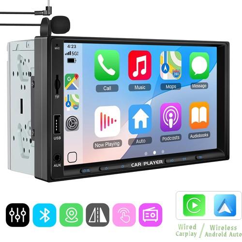 Double Din Wireless Apple Carplay Android Auto Car Stereo Radio 7" Touch Screen