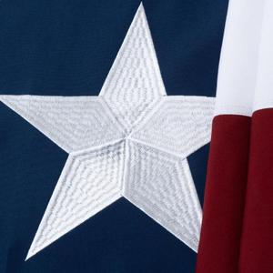 Texas Flag 2x3 Heavy Duty Outdoor TX State Flags Embroidered Star Sewn Stripes 2 Brass Grommets for Outside