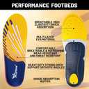 Plantar Fasciitis Relief Arch Support Inserts Flat Feet Orthotics para Orthopedic Insole Men Women Absorb Shock Supination Correction Standing All Day Boot Work Shoe Insoles Size(12-12 1/2) (Yellow)