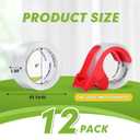 KAMOTA Packing Tape, 12 Rolls Heavy Duty Clear Packaging Tape for Shipping Packaging Moving Sealing, 1.88 inches Wide, 65 Yards Per Roll, Total 780 Yards with 2 Dispensers