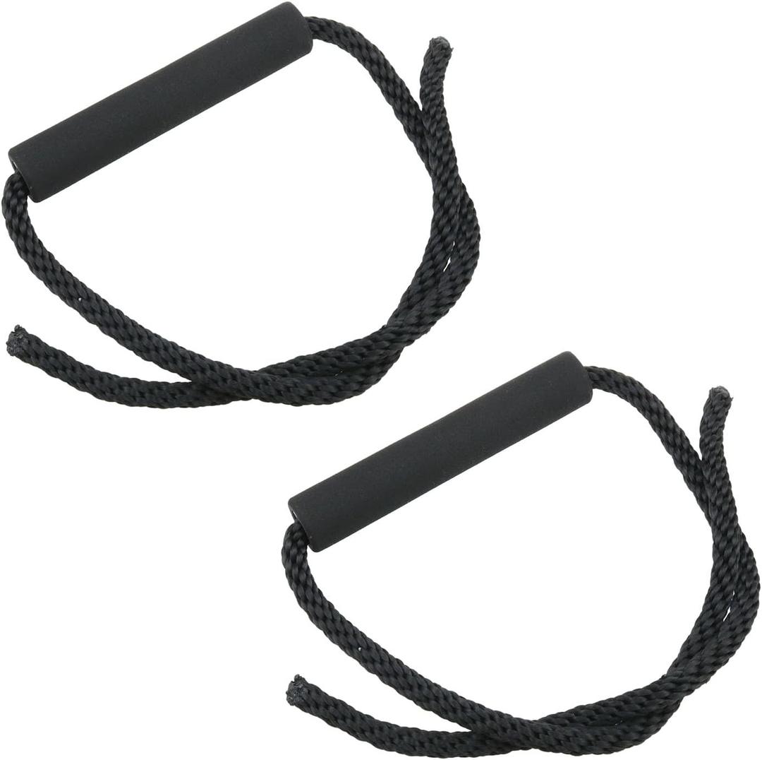 Haidong Cooler Replacement Handles Strap Marine Grade Polyester Cooler Handles Black Rope Handles with Replaceable Sponge Sleeve 2PCS