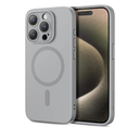 ESR for iPhone 15 Pro Max Case with MagSafe, Supports Magnetic Charging, Slim Liquid Silicone Case, Shock Absorbing, Screen and Camera Protection, Cloud Series, Grey