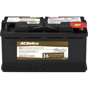 ACDelco Gold Automotive Battery 49AGM | PN 88864539
12V Car Battery AGM Group 49 Battery for Luxury Vehicles including select Audi, BMW, GMC, Mercedes Benz, Maserati