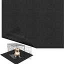 46" X 60" X 0.23'' Mat for Under Dog Crate, Non-Slip Rubber Kennel Mat for Crate to Protect Floors Extra Large Washable Absorbs Urine Dog Playpen Mat