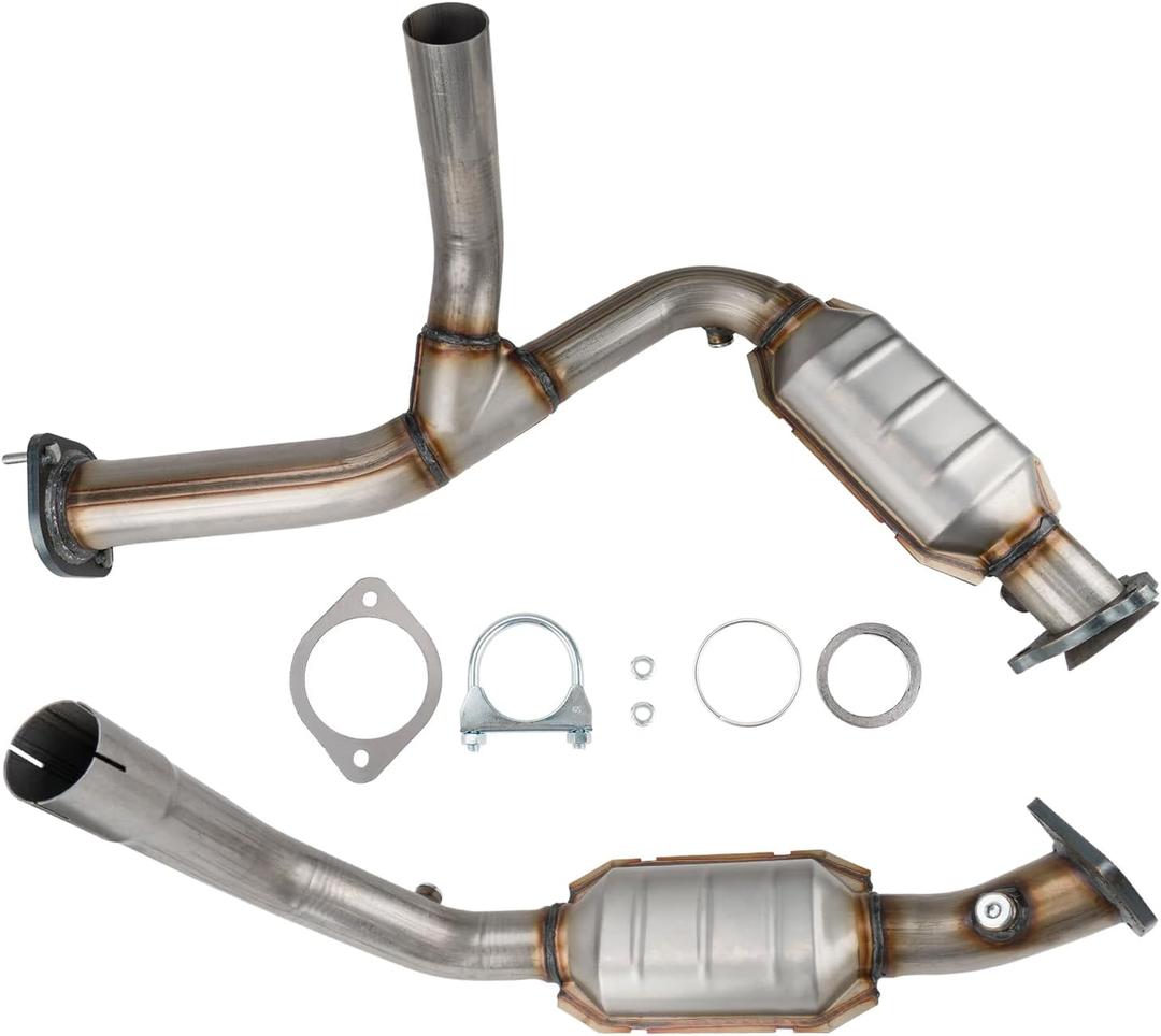 50469 Catalytic Converter Compatible with 2007-2008 Yukon/Silverado 1500/Tahoe/Suburban 1500/Silverado 1500 Classic/Avalanche, EPA Compliant Catalyst Converter, Catalytic Convertor, 2pcs
