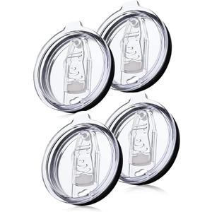 4 Pack 30 oz Tumbler Lid, Replacement Lids Compatible for YETI 30 oz Tumbler,Travel Mug,Spill Proof Splash Resistant Silicone Sliding Covers,Straw Friendly, BPA Free