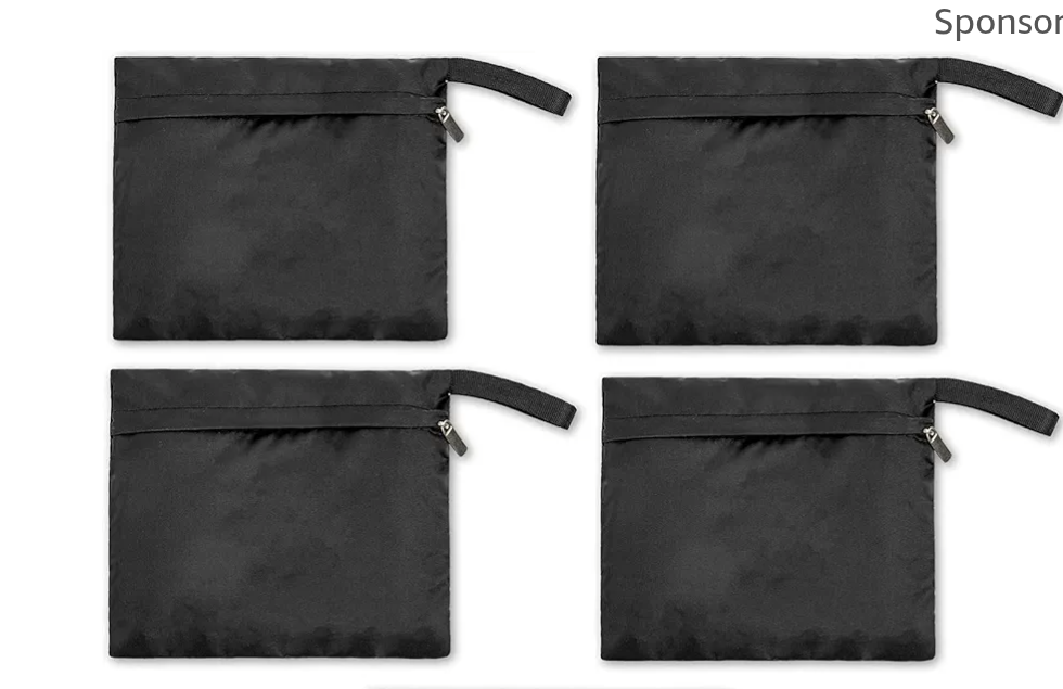 Small Wet Bag Mini Wet Bag Period Bag Black for Private Secret Waterproof Reusable for Girls Women Multi Use 4 pack