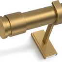 1 ¼” Heavy Duty Adjustable Curtain Rod, 4-7ft, Brushed Gold | Large Diameter Luxury Drapery Pole, Fits 48-84in Windows, Full Set Includes 8 Curtain Rings
