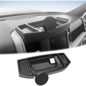 5" 8.4" Screen Dashboard Phone Holder Compatible with 2019-2026 Ram 1500 2500 3500 w/12V Outlet Part Center Console Organizer Dash Tray Phone Mount for 2025 RAM Accessories(DodgeRam 2019-2026)